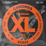 D'Addario ECG23 Flat Wound Chromes Snaren voor Elektrische Gitaar (10-48)