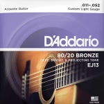 D'Addario EJ13 Bronzen Westernsnaren (11-52) Custom Light