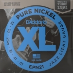 D'Addario EPN21 Pure Nickel Jazz Light Snaren voor Elektrische Gitaar (12-51)