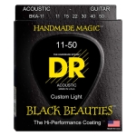 DR Strings BKA11 Black Beauties Gecoate Akoestische Gitaarsnaren (11-50)