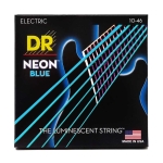 DR Strings NBE-10 Neon Blue Elektrische Snaren (10-46), K3 Coating