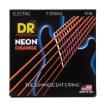 DR Strings NOE7-10 Neon Orange Elektrische Snaren 7-Snarig (10-56), K3 Coating