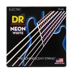 DR Strings NWE-10 Neon White Elektrische Snaren (10-46), K3 Coating