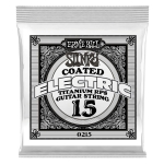 Ernie Ball 0215 Reinforced Plain Titanium .015 Gecoate Losse Snaar 6-Pack