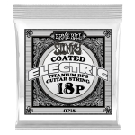 Ernie Ball 0218 Reinforced Plain Titanium .018 Gecoate Losse Snaar 6-Pack