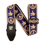 Ernie Ball 4699 Jacquard Gitaarband Navy Blue And Beige Peace Love Dove