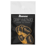 Ibanez PPA16MSG-YE Grip Wizard Sand Grip 0.80mm Jazz Plectrum 6-Pack - Geel