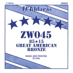 D'Addario ZW045 85/15 Bronze .045 Losse Snaar - Op = Op