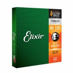 Elixir 14677 Nanoweb Stainless Steel Snaren voor Elektrische Basgitaar (45-105)