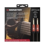 Monster Cable Acoustic Gitaarkabel 6.4 Meter Recht/Rechte Pluggen 600558