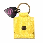 PickPouch Lederen Plectrumhoesje New York Croco Geel - Aanbieding