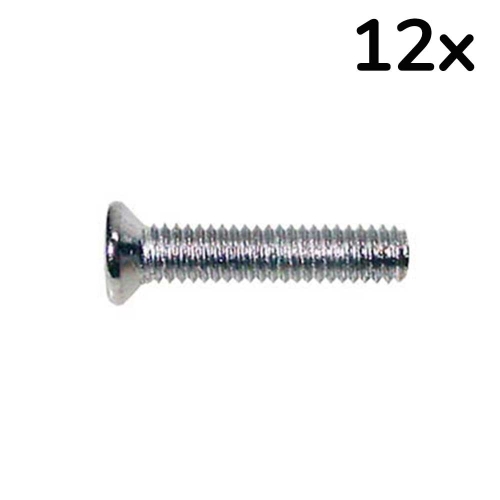 Boston PS-01-C Element Schroef 2.6x12mm Chroom (12 Stuks)