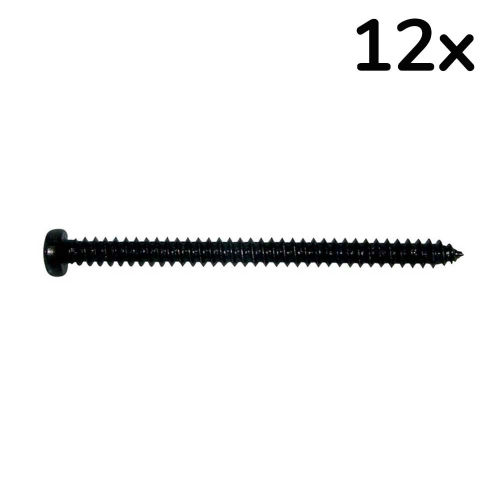 Boston PS-12-B Element Montage Schroef Zelftappend 2.6x35mm Zwart (12 Stuks)