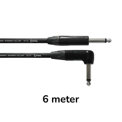 Cordial CPI6PR Select Gitaarkabel Haaks/Recht 6 Meter