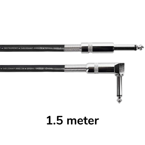Cordial EI1.5PR Elements Gitaarkabel Recht/Haakse Pluggen 1.5 Meter