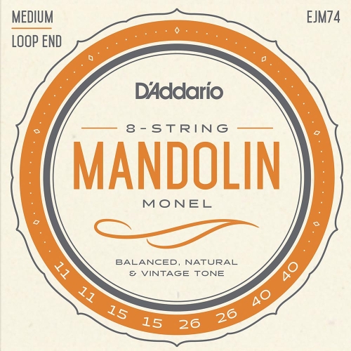 D'Addario EJM74 Monel Wound Mandoline Snaren (11-40) Medium