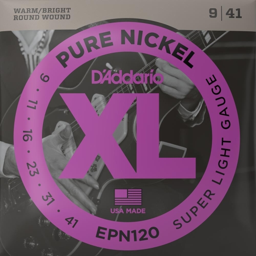 D'Addario EPN120 Pure Nickel Snaren voor Elektrische Gitaar (9-41)