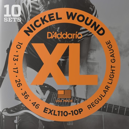 D'Addario EXL110-10P Snaren voor Elektrische Gitaar (10-46) 10-Pack