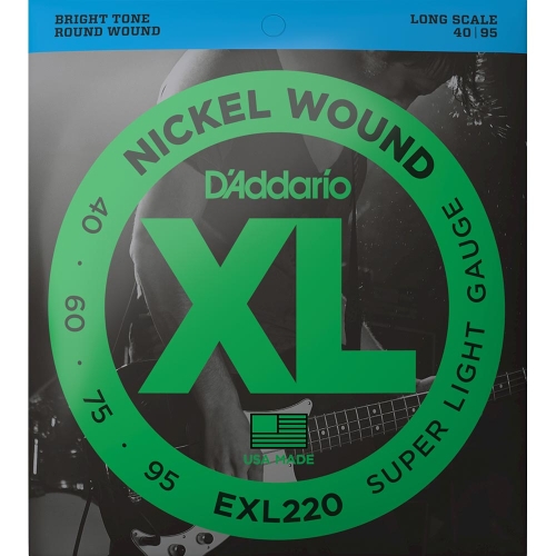 D'Addario EXL220 Bassnaren (40-95) Super Light