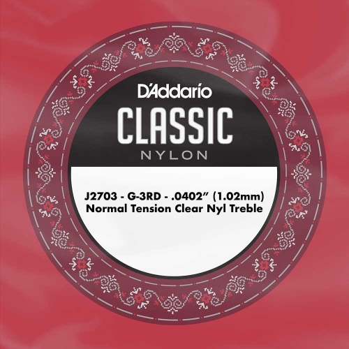 D'Addario J2703 Losse Klassieke Nylon Snaar - G3