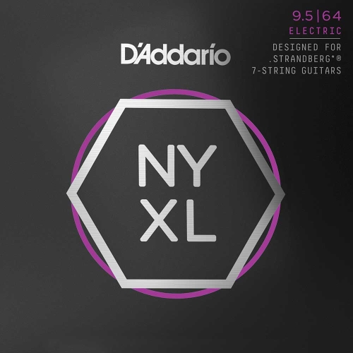 D'Addario NYXL09564SB Snaren voor 7-Snarige Strandberg Gitaar (9.5-64) Custom Light