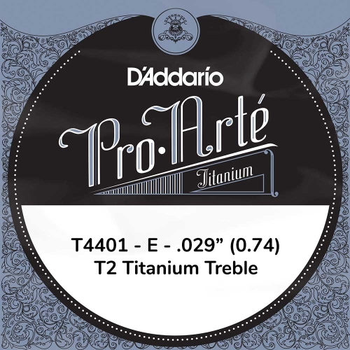 D'Addario T4401 Titanium Treble Losse Klassieke E-Snaar .029