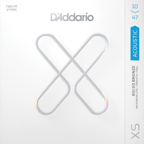 D'Addario XSABR1047-12 Gecoate Akoestische Gitaarsnaren 12-Snarig Bronze (10-47)