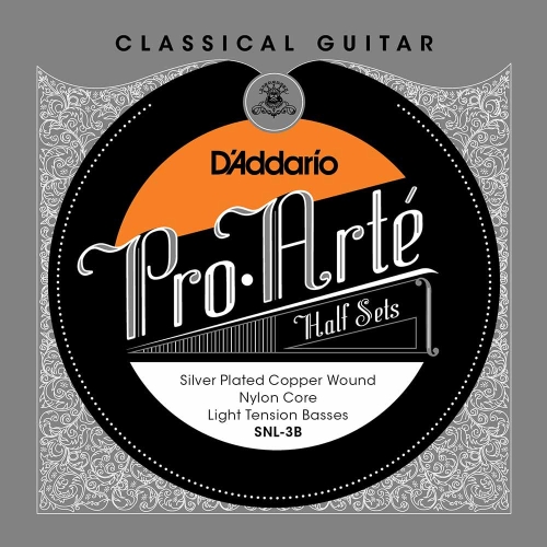 D'Addario SNL-3B Bass Set Silver Plated Copper Nylon Kern - Lage Spanning