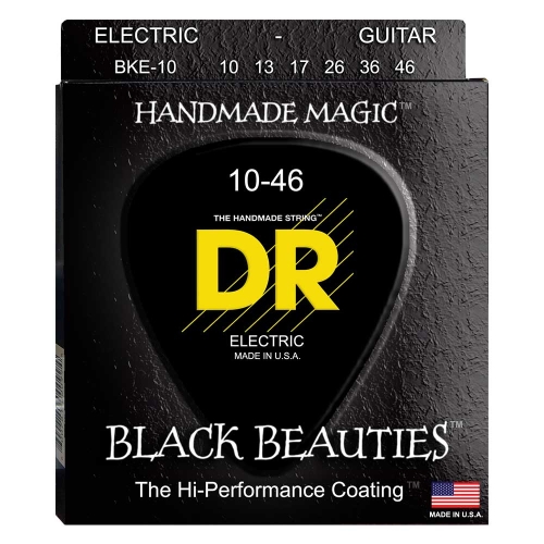 DR Strings BKE-10 Black Beauties Coated Elektrische Gitaarsnaren (10-46) 