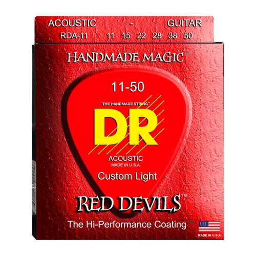 DR Strings RDA-11 Red Devils Akoestische Snaren (11-50), K3 Coating