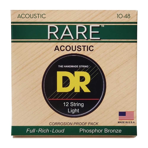 DR Strings RPL-10/12 Rare Acoustic Akoestische Snaren 12-Snarig (10-48)