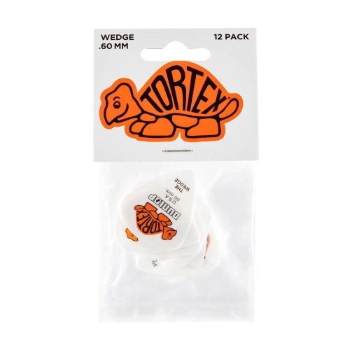 Dunlop 424P60 Tortex Wedge Plectrum 0.60mm 12-Pack