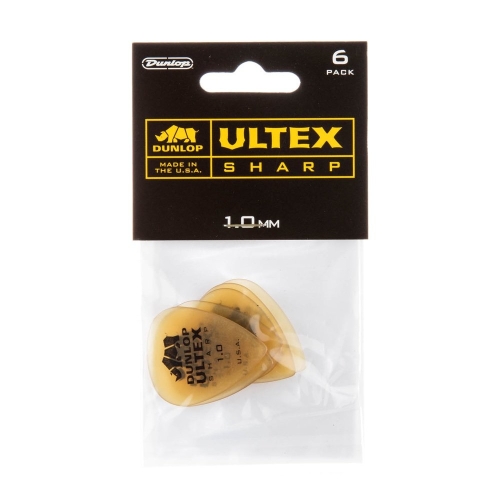 Dunlop 433P100 Ultex Sharp Plectrum 1.0mm 6-Pack