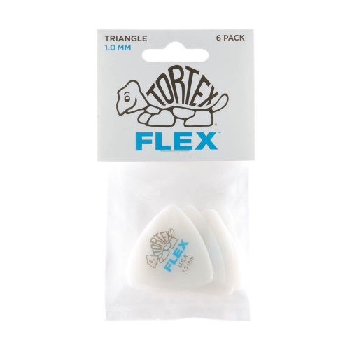 Dunlop 456P100 Tortex Flex Triangle 1.0mm Plectrum 6-Pack