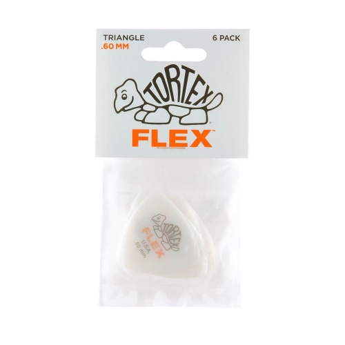 Dunlop 456P60 Tortex Flex Triangle 0.60mm Plectrum 6-Pack