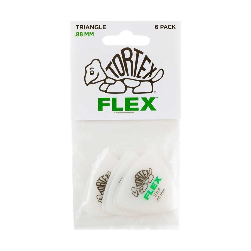 Dunlop 456P88 Tortex Flex Triangle 0.88mm Plectrum 6-Pack