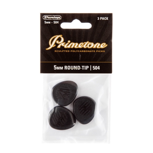 Dunlop 477P504 Primetone Classic Round Gypsy Jazz Plectrum 5.0mm 3-Pack