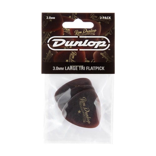 Dunlop 494P102 Americana Large Triangle 3.0mm Plectrum 3-Pack