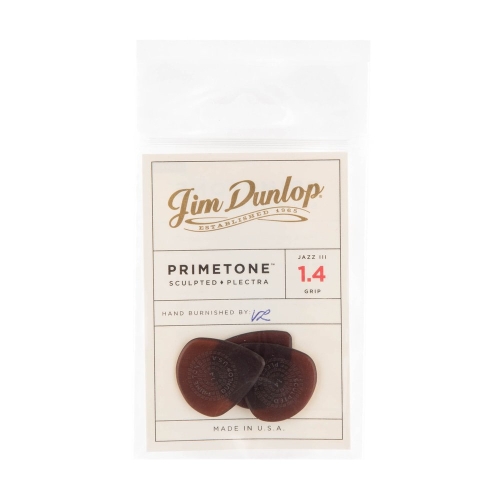 Dunlop 518P140 Primetone Grip Jazz III Plectrum 1.4mm 3-Pack