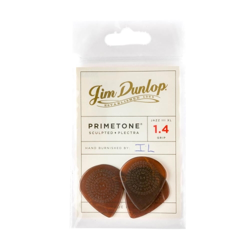 Dunlop 520P140 Primetone Grip Jazz III XL Plectrum 1.4mm 3-Pack