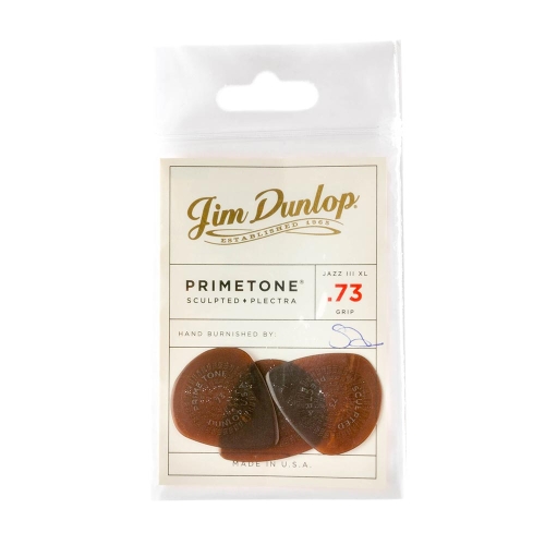 Dunlop 520P73 Primetone Grip Jazz III XL Plectrum 0.73mm 3-Pack