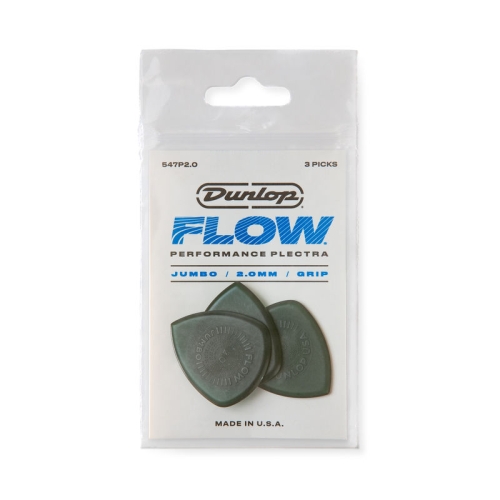 Dunlop 547P200 Flow Jumbo Grip Plectrum 3-Pack