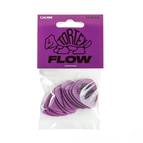 Dunlop 558P114 Tortex Flow Plectrum 1.14mm 12-Pack