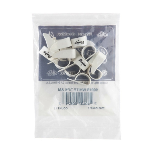 Dunlop 9001R Plastic Duimplectrum Wit Small 12-Pack