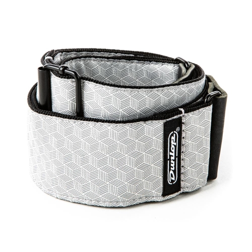 Dunlop D6712 Cube Hatch Light Grey Jacquard Gitaarband