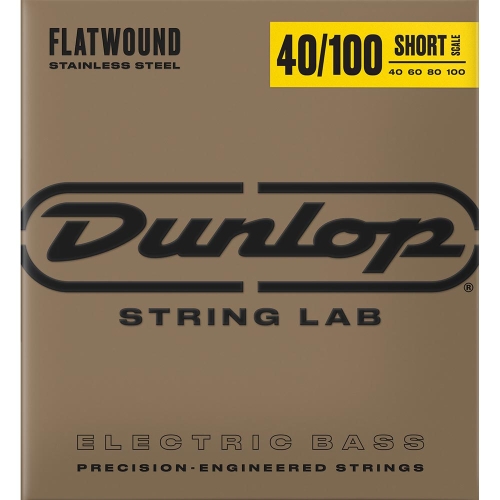 Dunlop DBFS40100S Flatwound Bassnaren Short Scale (40-100)