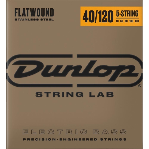 Dunlop DBFS40120 Flatwound Bassnaren 5-Snarig (40-120)