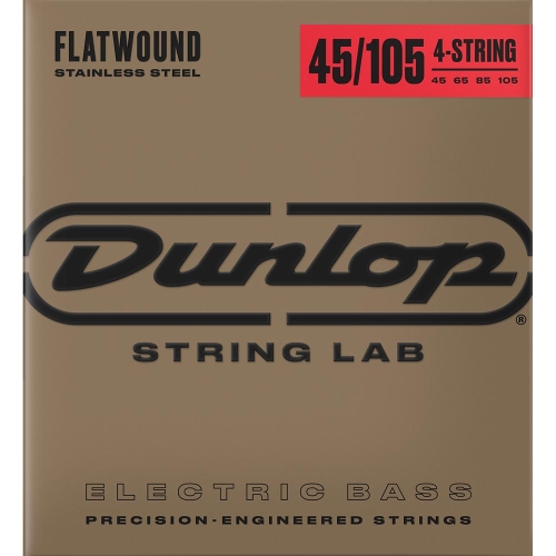 Dunlop DBFS45105 Flatwound Bassnaren Long Scale (45-105)