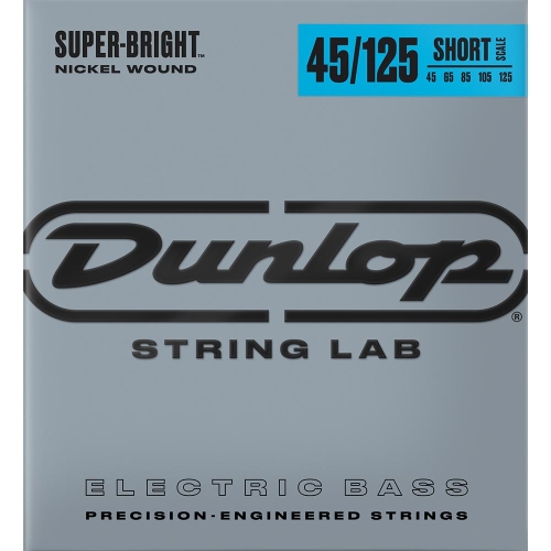 Dunlop DBSBN45125S Super Bright Bassnaren 5-Snarig Short Scale (45-125)