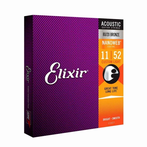 Elixir 11027 Nanoweb Snaren voor Akoestische Gitaar (11-52)